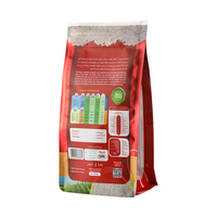 Sacs d'emballage pour riz en nylon plastique avec logo personnalisé, fond plat, 1 kg, 2 kg, 5 kg, 10 kg