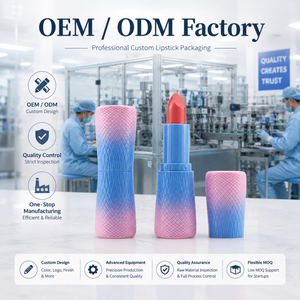 ลิปสติกเนื้อฝ้ายไล่สีแบบกำหนดเอง แบรนด์ส่วนตัว พร้อมโลโก้สีชมพูฟ้า  ตลับลิปสติกแบบมีเท็กซ์เจอร์  เนื้อแมทกำมะหยี่ ติดทนนาน  วีแกน รับผลิตแบบ OEM - Product Image 6