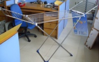 FIRST HORSE Design Classique 20M Séchoir à Linge Pliable en Acier Inoxydable sur Pied, Étendoir Métallique Pliant