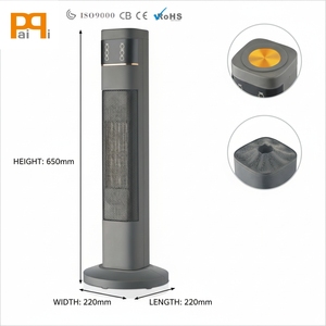 Chauffage électrique portable sur pied avec écran LCD tactile, élément chauffant PTC, 2 niveaux de chaleur, télécommande et sécurité - Product Image 2