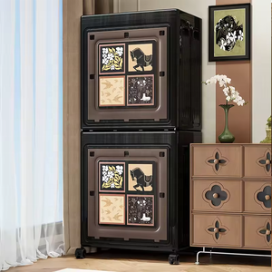 Dayooh กล่องเก็บของพลาสติกทรงลูกบาศก์อเนกประสงค์พับเก็บได้พร้อมล้อเก็บของเล่น - Product Image 6