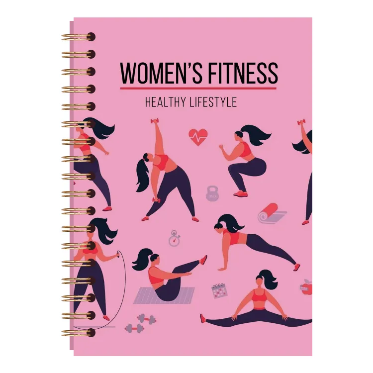 Custom Spiral A5 Notebook Weight Loss Exercise Training Log Book Fitness Journal And Planner For Workouts