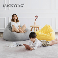 Housse de pouf en poly-lin LUCKYSAC, vente en gros, grand format XXL, pour salon, canapés d'angle, pouf, siège, pouf