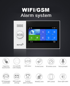 Daytech TA04-KIT11 đầy đủ Màn hình cảm ứng Home Hệ thống an ninh wifi GSM báo động tuya ứng dụng kiểm soát phát hiện cửa khói lửa cửa sổ Pin - Product Image 2