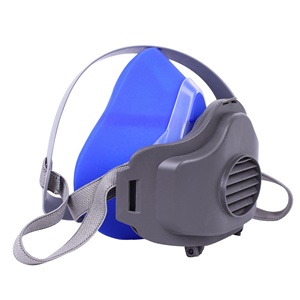 Respirator pelindung keselamatan, dapat digunakan kembali dan ukuran dapat disesuaikan, masker setengah masker tahan gas ukuran setengah respirator KN95 - Product Image 5