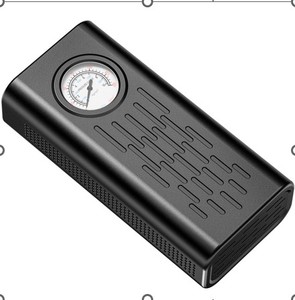 Compresseur d'air portable sans fil F7001 7.4V, gonfleur <span class=keywords><strong>de</strong></span> pneus rechargeable 2400mAh 32PSI avec Type-C, motif rayé/nid d'abeille - Product Image 1