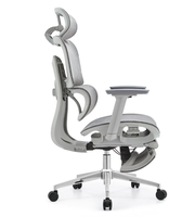 Chaise de bureau ergonomique moderne de luxe SAMDI avec massage, dossier en maille PP, soutien lombaire réglable, accoudoirs fixes, fonction d'inclinaison et de rotation