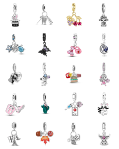 Pendentifs breloques de la série Star Sky, astronautes sertis de zircons, plaqués argent/or/or rose, pour hommes, femmes, enfants, unisexe, usage quotidien - Product Image 1