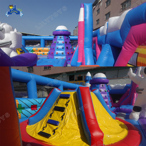 LilyToys Parque de Atracciones Inflable, Ciudad de Diversión Inflable, <span class=keywords><strong>Castillo</strong></span> Hinchable con Pista de Obstáculos - Product Image 5