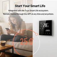 Termostato Inteligente Moderno para Calefacción por Suelo Radiante Eléctrico, Digital, WIFI, Inalámbrico, para Uso en Apartamentos