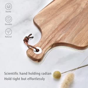 Mini plato para servir queso de madera de acacia de fábrica, juego de tabla de cortar de madera, tabla de queso personalizada, tabla de madera con cuchillo para queso - Product Image 3