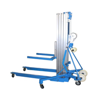 Monte-charge manuel de type Genie certifié CE ISO, capacité 300 kg, hauteur 7,9 m, en alliage d'aluminium à manivelle pour usage en entrepôt