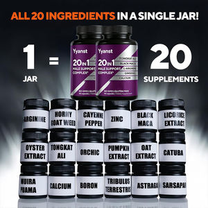 Cápsulas Antioxidantes de Raíz de Maca Negra Tongkat Ali 20 en 1 OEM/ODM para Hombres Adultos - Apoya el Control de Energía, el Sistema Inmunológico y la Salud - Product Image 2