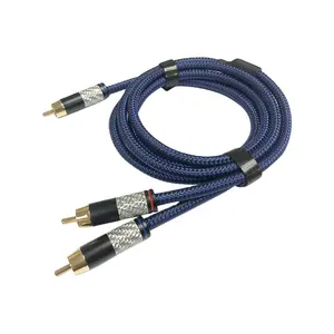 Audiophile Lotus head RCA a minute two audio cable single lotus to double lotus RCA subwoofer cable