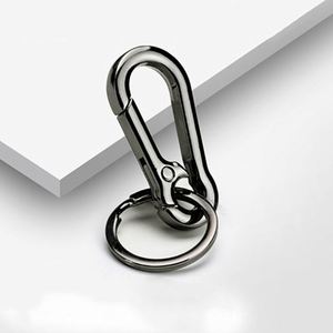 Keychain Climbing Hook Car Keychain Simple Strong Carabiner Shape Keychain Accessories Metal Vintage <b>Key</b> Chain <b>Ring</b> - Product Image 4