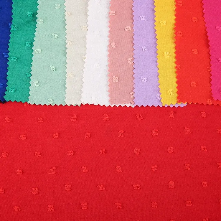 2024 100% Polyester Microfiber China Textiel Leveranciers Massief Cey Jacquard Dobby Gesneden Bloemen Geweven Stof Voor Jurk Blouse