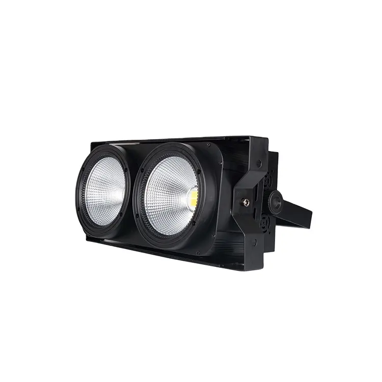 Ücretsiz kargo sahne olay için DMX Kontrolü 2 led gözler Seyirci Blinder 2x100w beyaz ve sıcak renkli sahne kör edici ışık