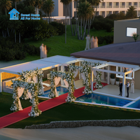 Pergola de jardin en aluminium Sweet Home 12x12 pieds, moderne, avec toit à lattes, gazebo, pavillon, écologique, autoportante, antirouille