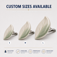 Diffuseur d'huiles essentielles pour grille d'aération de voiture en céramique céladon poreuse, forme feuille, écologique, haute absorption d'air