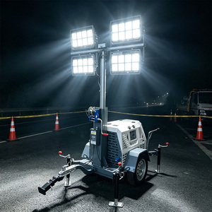 Torre de Iluminación Móvil con Generador, Envío Gratis, Torre de Luz para Construcción con Mástil de 7m/9m, 4000W, para Trabajos de Minería y Emergencias - Product Image 1