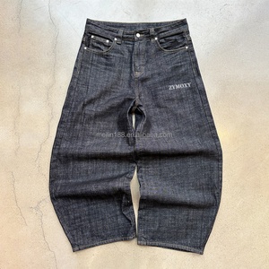 Jean baggy vintage streetwear personnalisé en denim pour homme, pantalon en denim lourd selvedge japonais, tenue décontractée - Product Image 3