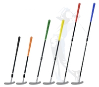 Tongkat Golf Mini Retractable 2-Bagian Dua Arah untuk Anak, Dua Sisi, Dalam Ruangan, untuk Tangan Kiri dan Kanan, Bahan TPE+Paduan Aluminium, 53-90cm