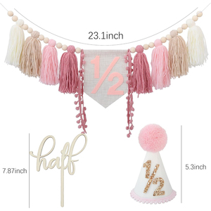 Décorations pour la fête du 6ème mois de bébé fille, 1er <span class=keywords><strong>anniversaire</strong></span>, thème Fleur et Papillon, pour séance photo - Product Image 5