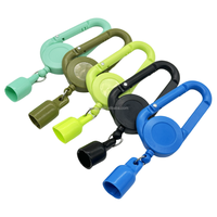 Noir seulement rond Silicone briquet protecteur boucle rétractable briquet couverture laisse pour accessoires de magasin de fumée
