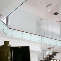 Garde-corps d'escalier en verre pince de verre de garde-corps