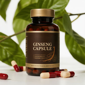 Cápsulas de <span class=keywords><strong>Ginseng</strong></span> Vermelho Panax Extra Forte OEM Suplemento Herbal Vitalidade e Suporte Imunológico Energia Foco Extrato de Raiz para Adultos - Product Image 3