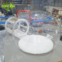 Tente gonflable verte de bulle de PVC Chambre claire de dôme d'igloo pour l'usage de piscine ou de parc pour l'amusement et les loisirs