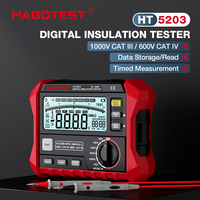 Habotest HT5203 Intrinsically Safe Insulation Resistance Continuity Tester Electrical Instruments Socket for Insulation Testing