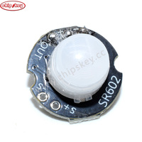 Modul Sensor PIR Mini #40116 SR602, detektor gerakan inframerah pyroelektrik dengan braket saklar Sensor, Kit elektronik