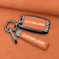 Housse de clé de voiture en métal de qualité supérieure pour Land Rover Range Rover Evoque, Defender, Discovery Sport - Orange Gris, protection complète