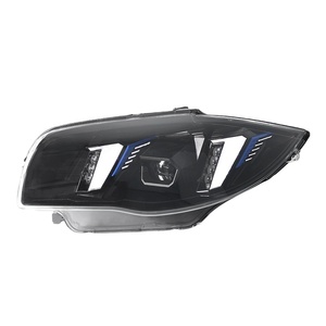 Conjunto de Faros Delanteros Modificados Estilo Fang para BMW Serie 1 E87 04-11, Lente de Luz Diurna LED de Doble Color, Lámpara de 12V, Estilo Fang S Modificado - Product Image 1