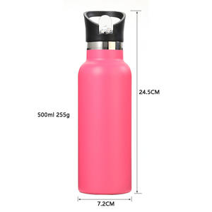 Lightweight Stainless Steel <b>Water</b> <b>Bottle</b> 500Ml Double Wall Vacuum Insulated For Outdoor Cycling Hiking - Product Image 5