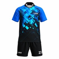 Ensemble de maillots de football personnalisés EURO Club Digital Glitch 26/27, en polyester à séchage rapide, kit de maillot de football OEM