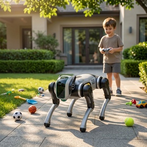 Robot chien intelligent IA, fonction de danse télécommandée via application, poteau électrique en plastique, jouet robot éducatif pour intérieur et extérieur. - Product Image 1