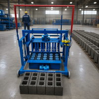 Machine à Briques Mobile Manuelle Type 4-45 pour Chantiers de Construction, Équipement Portable de Fabrication de Blocs Creux en Béton