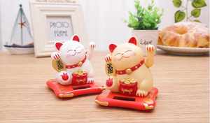 2025 Promotionele Dansende Gelukskat Op Zonne-Energie Schattige Plastic Ambachten Voor Auto-Interieur Op Zonne-Energie Dansende Gelukskat - Product Image 4