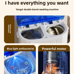 <span class=keywords><strong>Lave</strong></span>-<span class=keywords><strong>linge</strong></span> semi-automatique mini à double cuve <span class=keywords><strong>avec</strong></span> essoreuse en acier pour bébés, enfants et usage domestique - Product Image 5