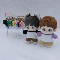 Vêtements de poupée de la série Cotton Fantasy 10cm 15cm 20cm, vêtements pour bébés, T-shirt à manches raglan contrastées, chemise de base