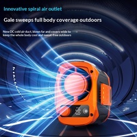 Ventilateur portable sans pales 3000 mAh rechargeable, haute vitesse, pour sport et extérieur, à clipser sur la taille