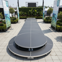 Scène modulaire pliable et portable en alliage d'aluminium et contreplaqué avec installation rapide pour événements musicaux en intérieur