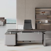 Bureau de direction moderne de luxe en bois massif avec rangement modulaire, couleurs personnalisables pour patron, manager, PDG, usage domestique, scolaire ou en appartement