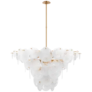 Yihao haut de gamme personnalisé Style européen verre et métal salon doré grande suspension <span class=keywords><strong>Loire</strong></span> Extra Large lustre - Product Image 4