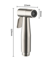 Kit de pulvérisation pour bidet en acier inoxydable 304, pistolet de toilette mural moderne et écologique avec tuyau