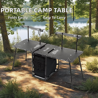 Table pliante légère en alliage d'aluminium pour pique-nique et camping portables en plein air pour une utilisation tactique et en cuisine