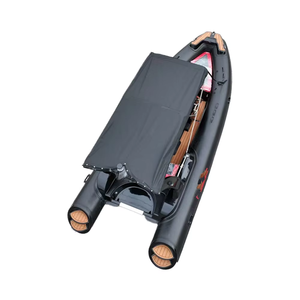 Bateau de pêche semi-rigide de 19 pieds, coque en V profond, bateau rapide, bateau à rames, bateau en Hypalon 580, style norvégien, <span class=keywords><strong>noir</strong></span> - Product Image 5