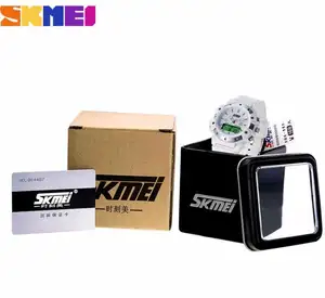 2023 Watch SKMEI Custom Logo Watch Packaging Steel Tin Box Luxury Paperboard Boxes for Jellery Watches